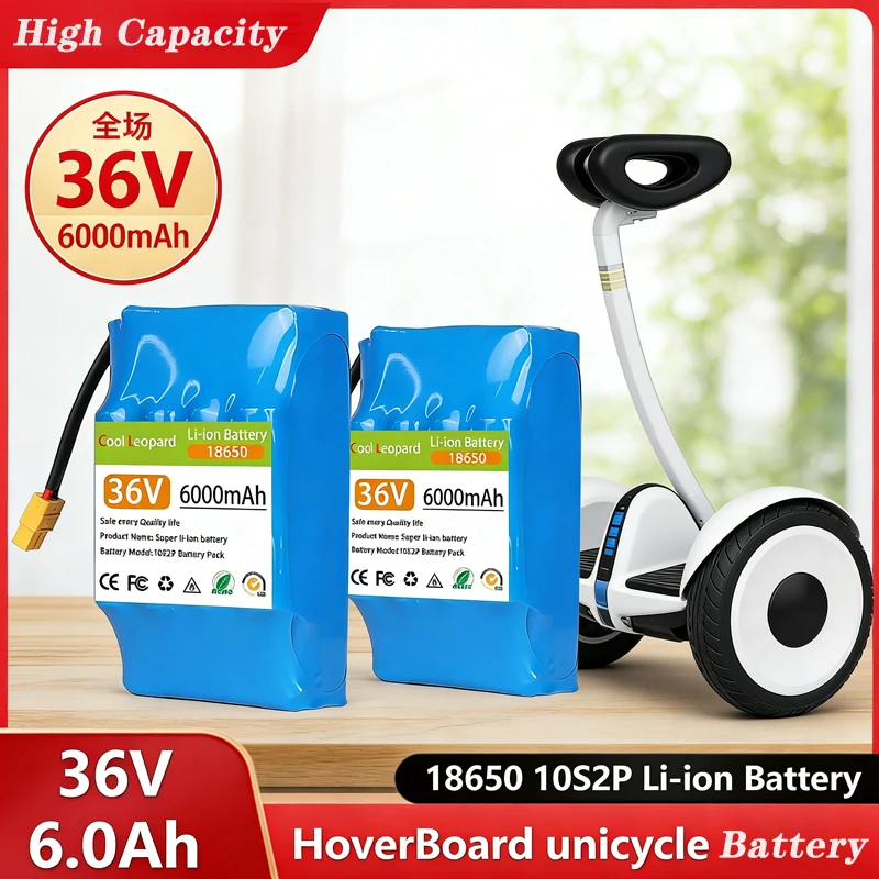 

High Capacity 36V 10S2P 7000mAh Rechargeable Lithium-ion Battery,For Stable Power Self-balancing Scooter HoverBoard Unicycle