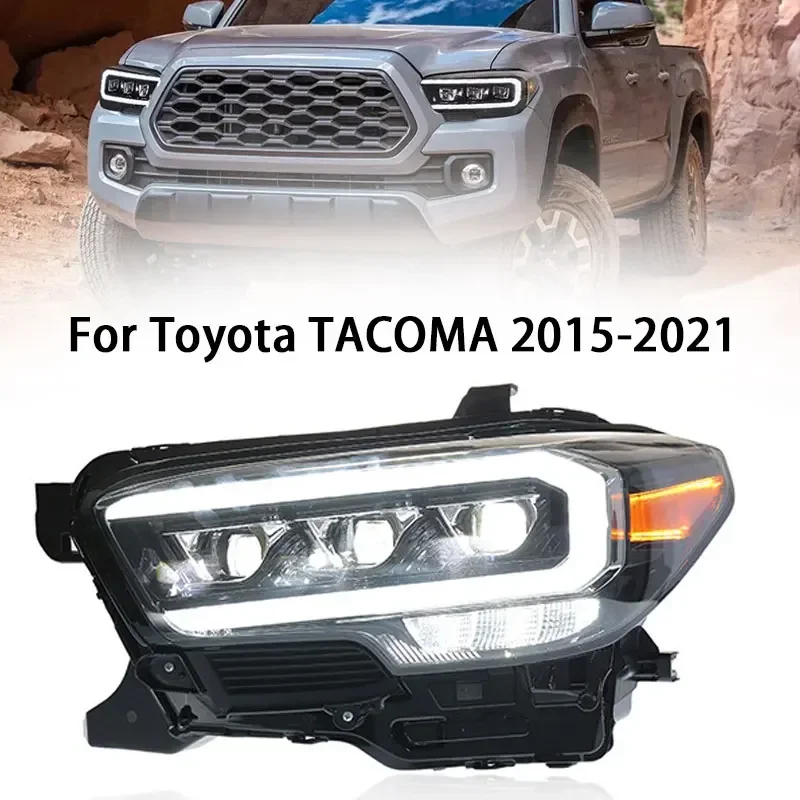 

Car styling Headlights For Toyota Tacoma 2015-2021 LED Headlamp Assembly Upgrade High Configure Projector Lens Accessories