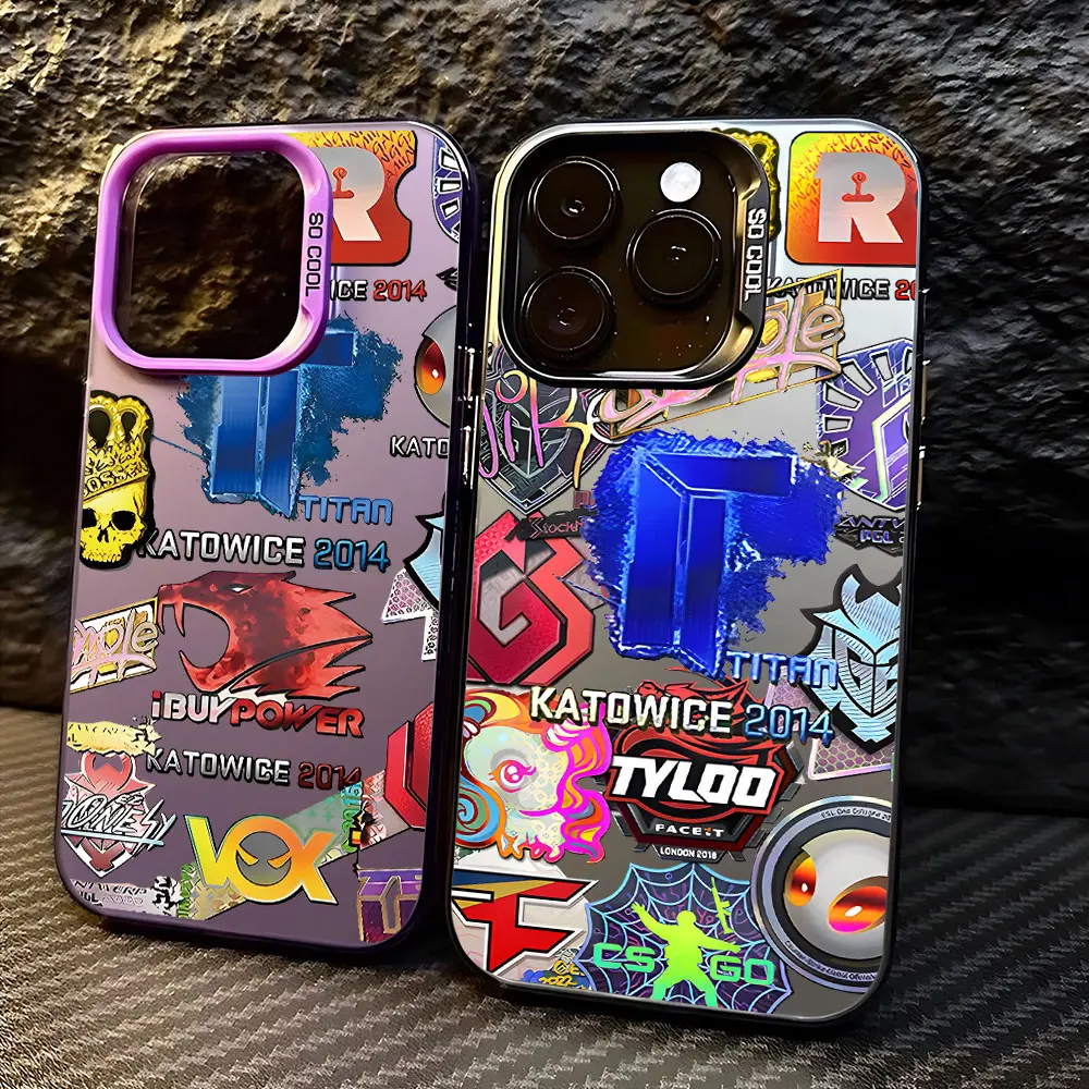 CS GO Titans Label Counter Strike Phone Case For iPhone 16 15 14 13 12 11 Pro Max X XR XSMAX 8 7 Plus Candy Matte Back Cover
