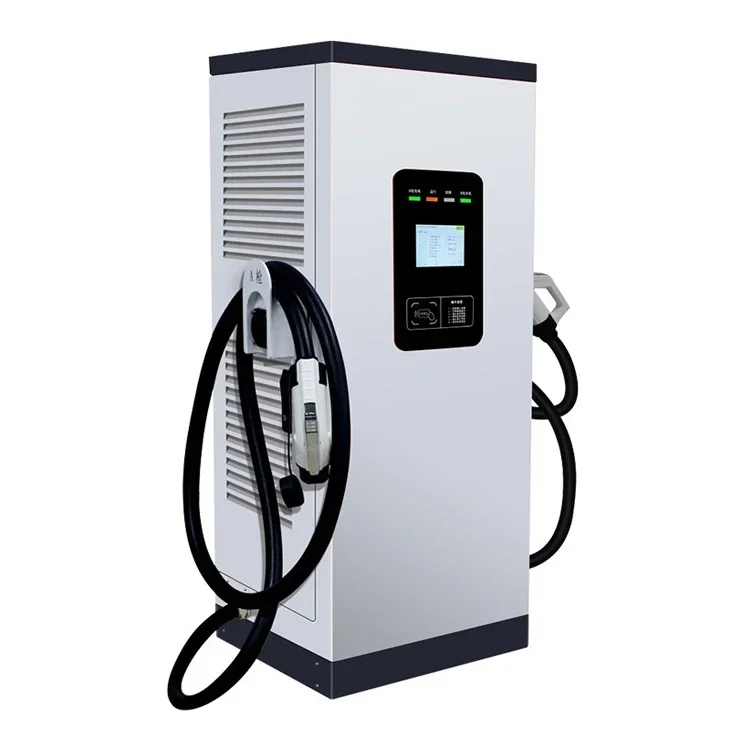 

40kW Dual-Gun DC Fast EV Charger with CCS & CHAdeMO Ports, Touchscreen Control, RFID Access, Outdoor Waterproof Charging Station