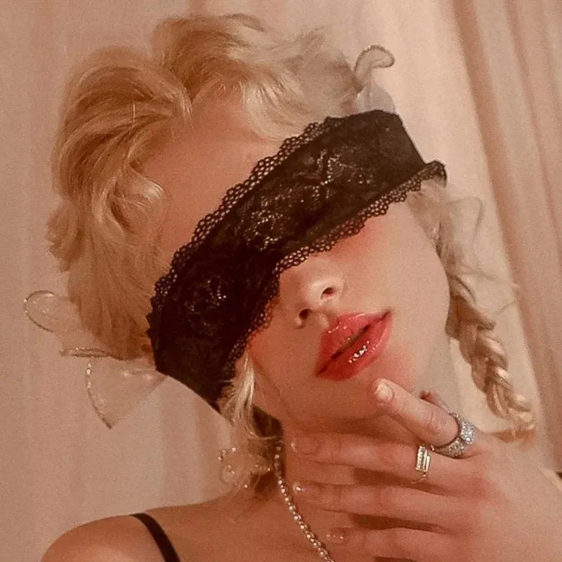 Masque pour les yeux en dentelle, ajouré, transparent, bandeau, couverture pour les yeux, réglable, pour fête, Club, mascarade, accessoires