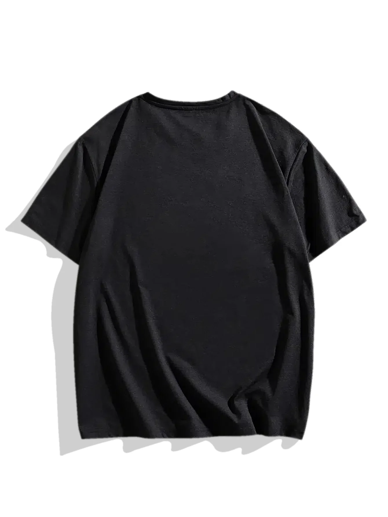 Men Cotton black T-Shirt Vintage 80s Graphic print O-neck short-sleeved Tee Unisex Oversized casual Tshirts streetwear Tops view 2