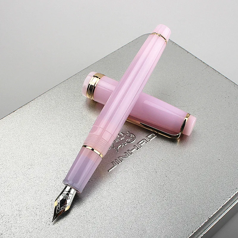 Jinhao 82 Fountain Pen Acrylic Ink Pen Spin Golden EF F Nib Elegante Business Office School Supplies Writing Pen