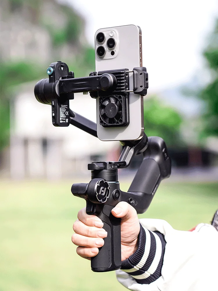 FeiyuTech SCORP Mini 3 Kit Gimbal-Stabilisator mit Integrierter 4.0 Intelligenter KI-Verfolgung für Spiegellose Actionkameras & Smartphones