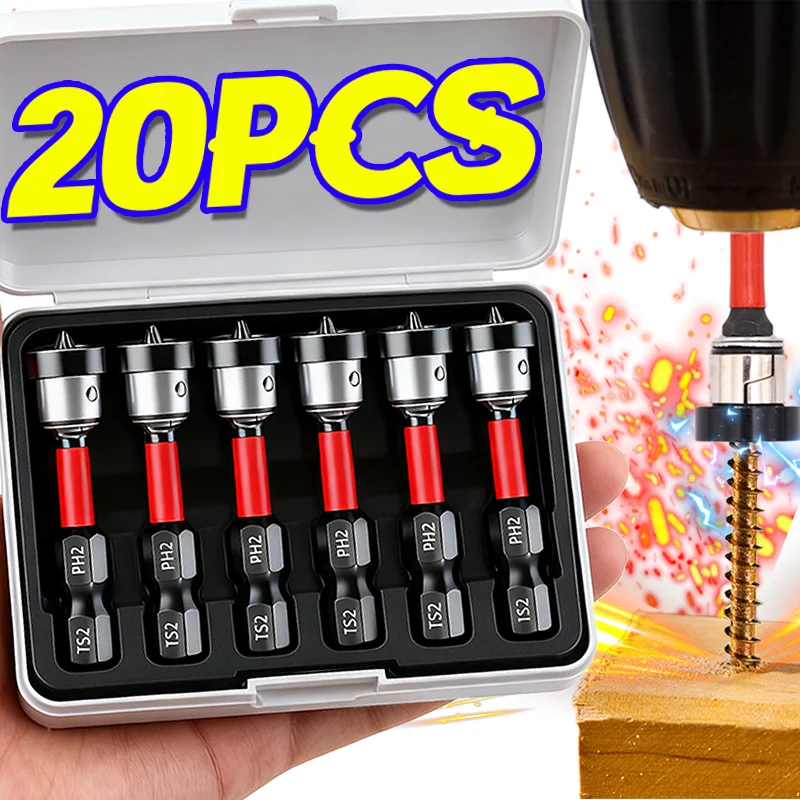 Magnetic Screwdriver Bit Chrome Vanadium Steel Universal Drill Hands Tools Strong Tip Secure Hold DIY Home Repair Tool Accessory