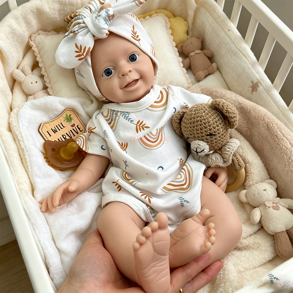 18inch Soft Touch Silicone Reborn Baby Painted/Unpainted High-Simulation Weighted Newborn Doll for Artist Collector Gift