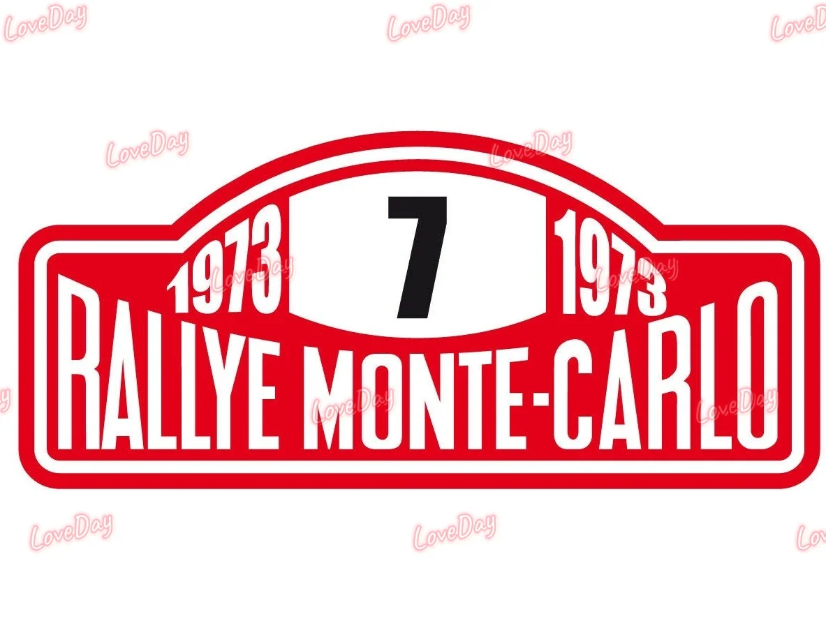 Classic Retro Racing Competition Monte-Carlo Rally Logo Sticker Vinyl Car Sticker Motorsport Decal