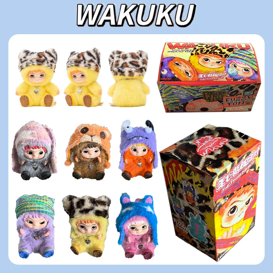 Box Cute Wakuku Aw Fuzzy Trend Fun Party Series Blind Box Doll Bag Pendant Pain Bag Decoration Ornament Mystery Birthday Gift