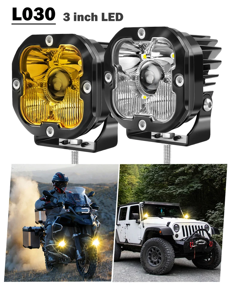 LED Work Light Angel Eye Fog Lamp 4 40W Motorcycle Headlight for Jeep ATV SUV Truck from Vehicle Heating Cup - price 34.18 LED Work Light Angel Eye Fog Lamp 4 40W Motorcycle Headlight for Jeep ATV SUV Truck from Vehicle Heating Cup - price 34.18