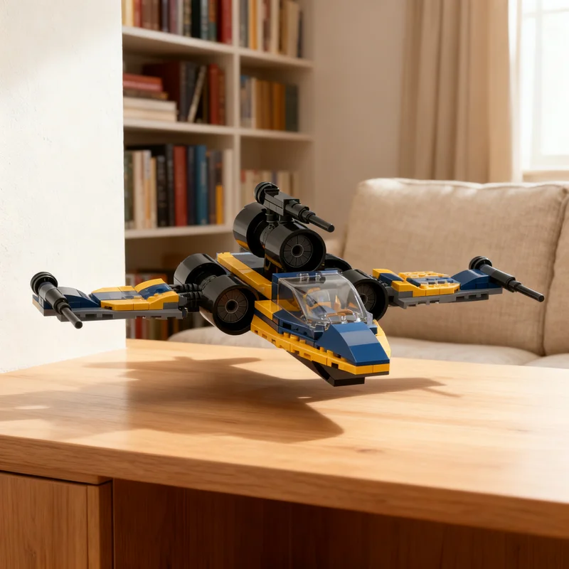 233pcs MOC I-7 Triforce-class Interceptor Triforce Space Model Toys Building Blocks Architecture Christmas Gift Art Education