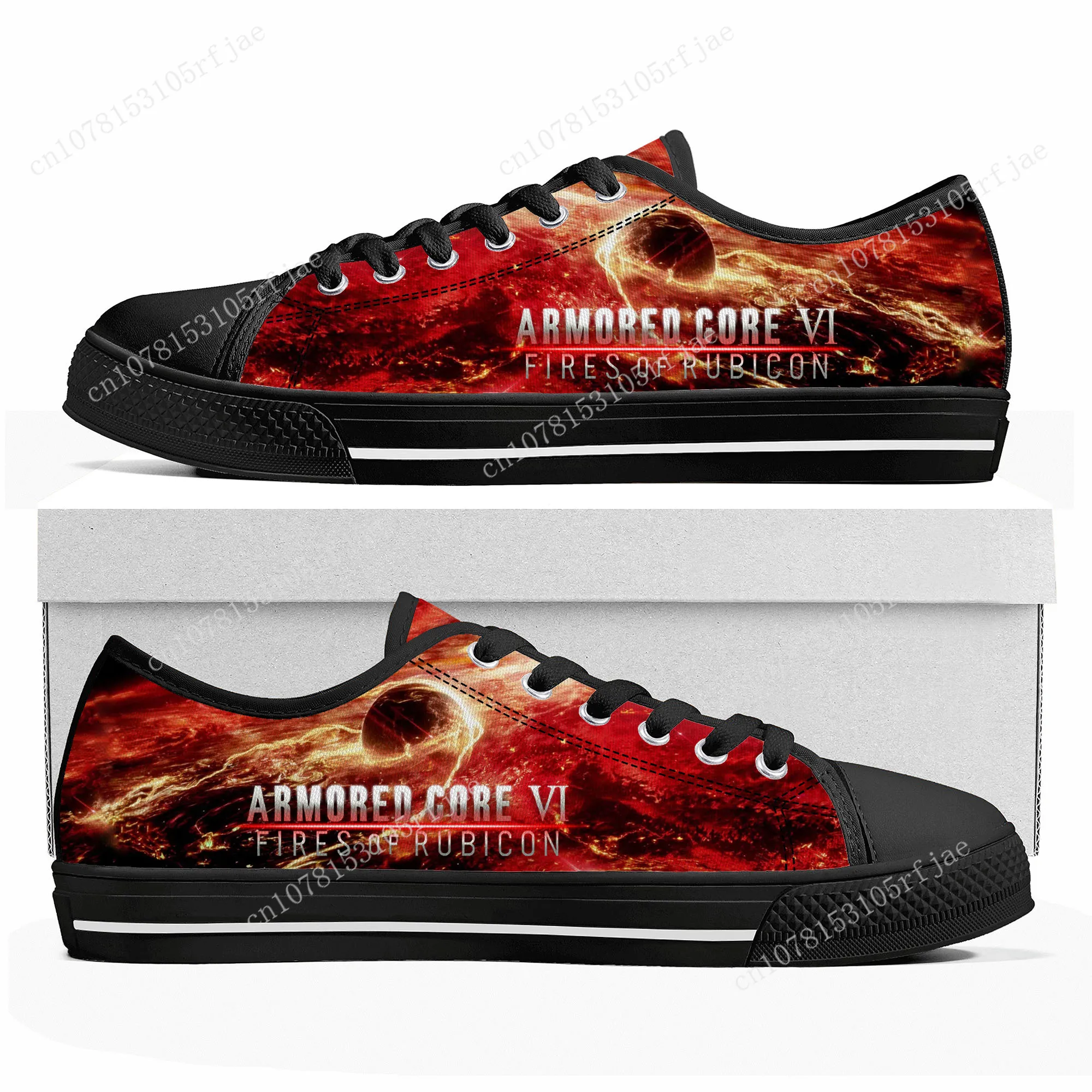 

Armored Core VI Fires of Rubicon Custom Low Top Sneakers Game Womens Mens High Quality Shoes Casual Tailor Made Canvas Sneaker