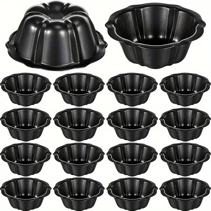 16 pumpkin shaped cake molds approximately 4.57 inches in size black carbon steel material non stick easy to clean