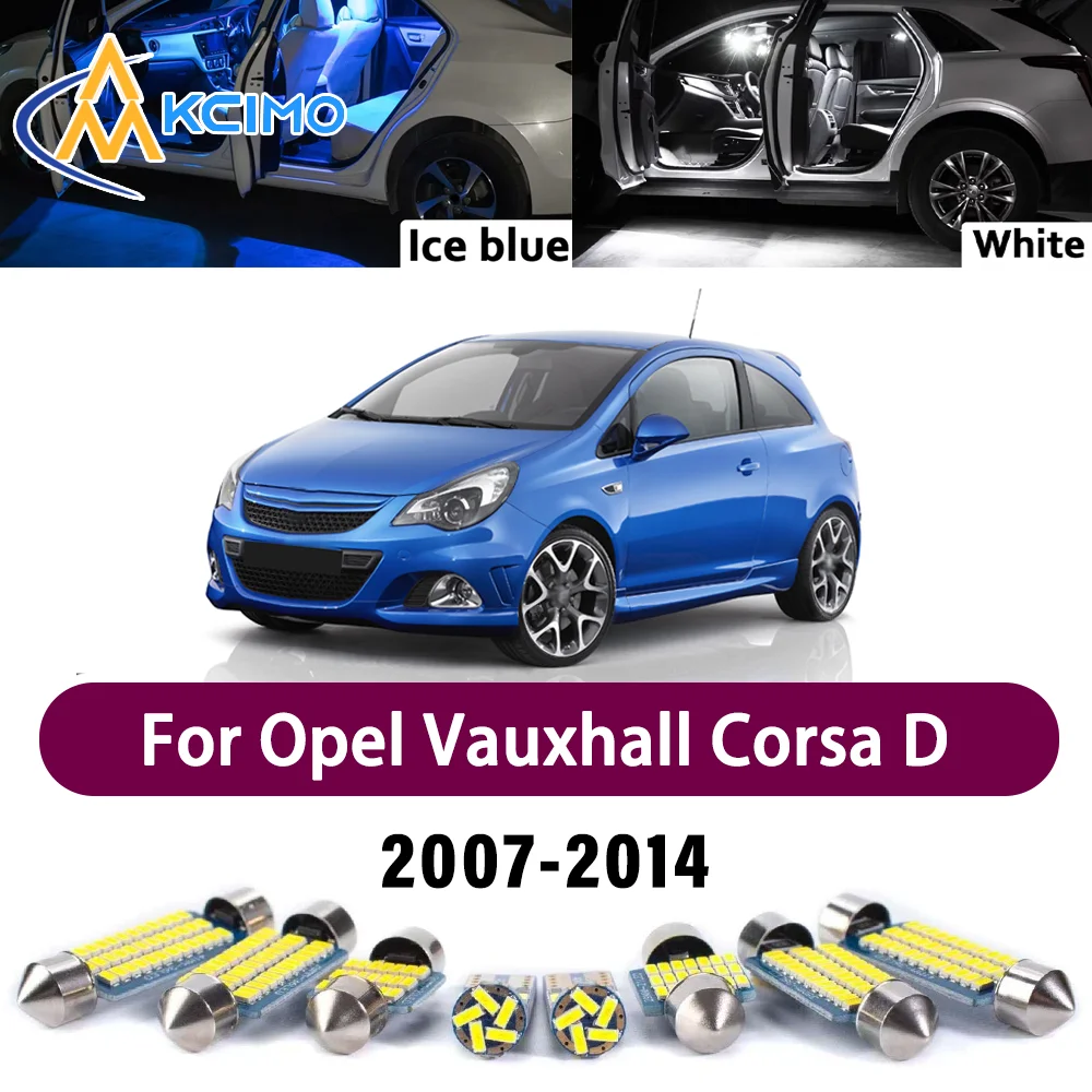 

Premium LED Interior Lighting Kit for Opel Vauxhall Corsa D 2007-2014 2008 High-Quality Error-Free Dome Map Trunk Auto Lamps