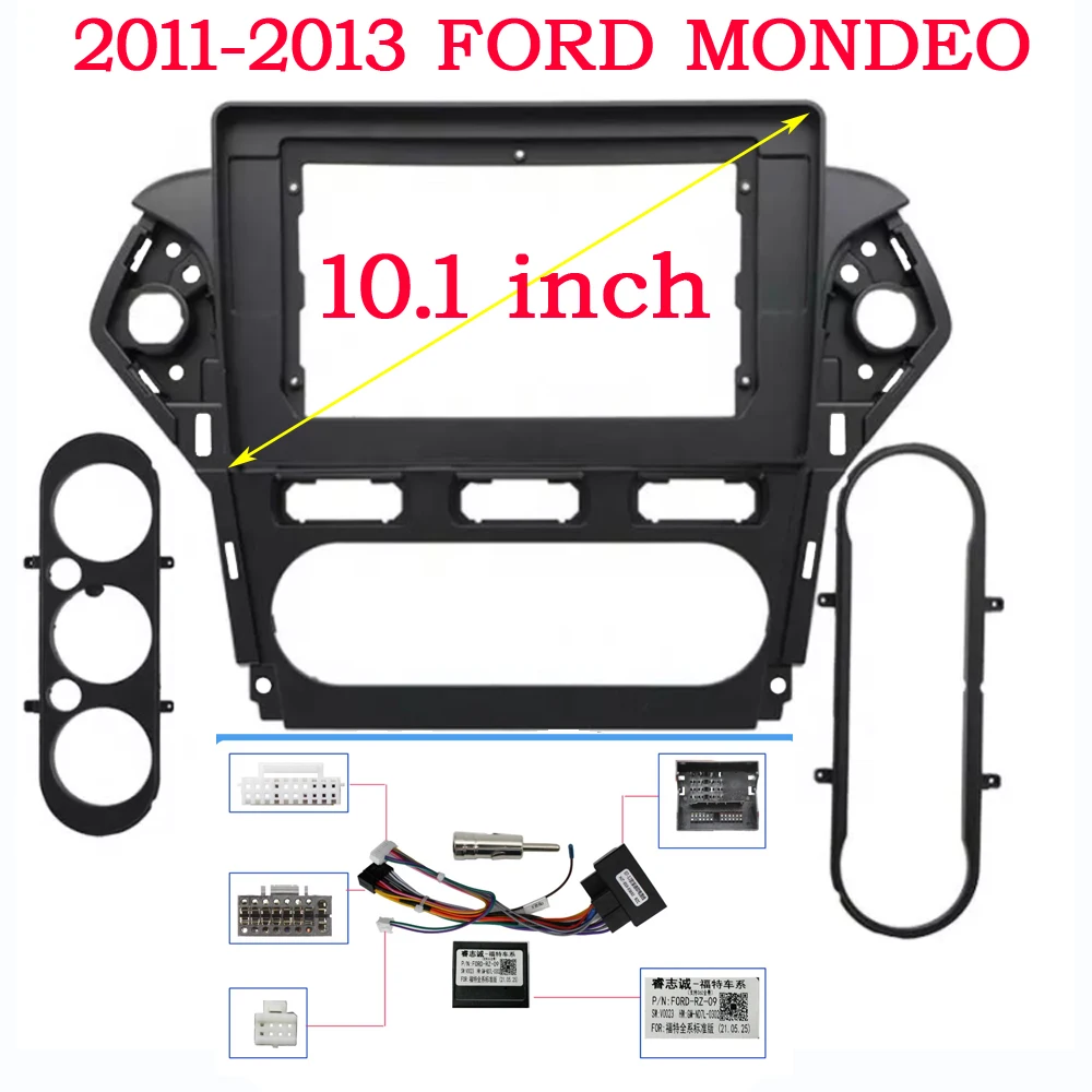 

10.1 Inch Big Screen Car Fascia Stereo 2Din Adapter Frame For Ford Mondeo 2011-2013 Audio Player Dash Fitting Panel Bezel