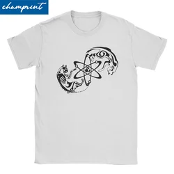 Camiseta de algodón con estampado de gato Schrodinger para hombre, camisa de manga corta para mecánica cuántica, física, ciencia, Geek, Nerd