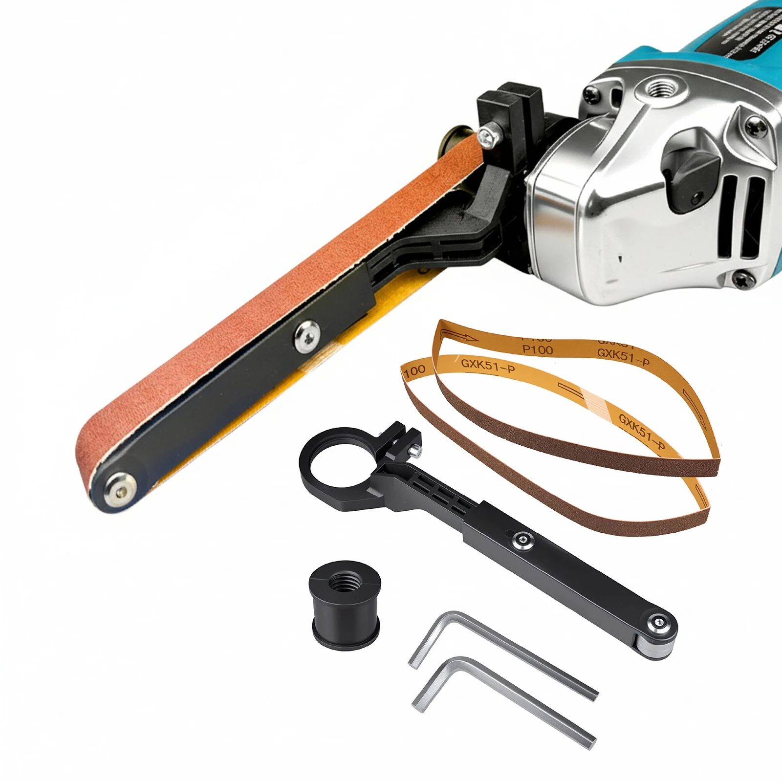 Abrasive Belts Attachment for Polishing Angle Grinder To Belt Sander Converter for Model 100 115 125 Angle Grinder