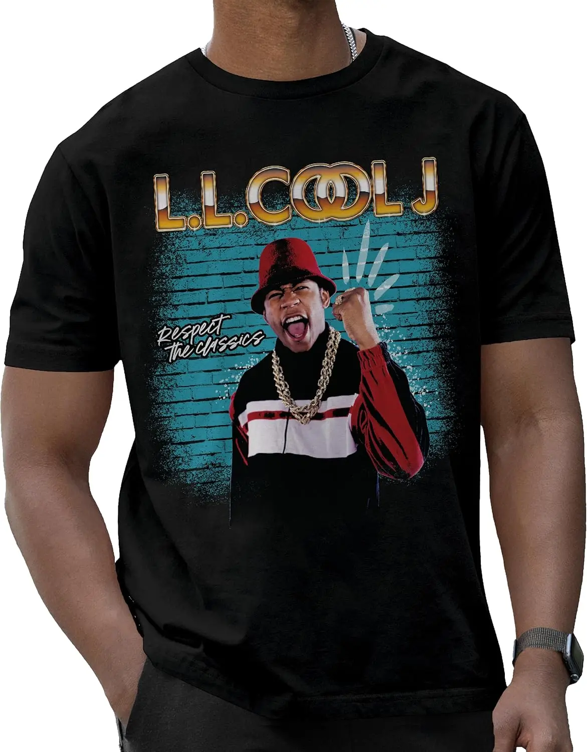 ROCK BANDRock The Bells L.L. Cool J Respect The Classics Men's and Women's Short Sleeve T-ShirtHip - Hop