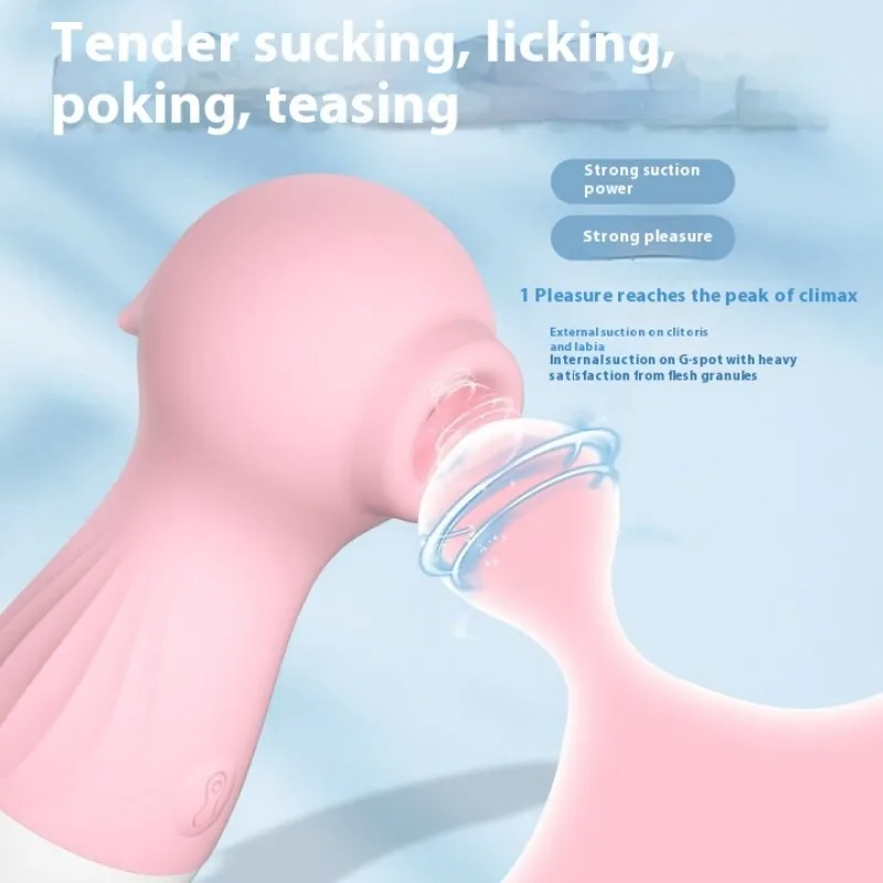 Cute Duck Sucking Vibrator or Women Vagina G Spot Clitoris Stimulator Massager Nipple Combo Masturbation  Sex Toys for Female - view 3