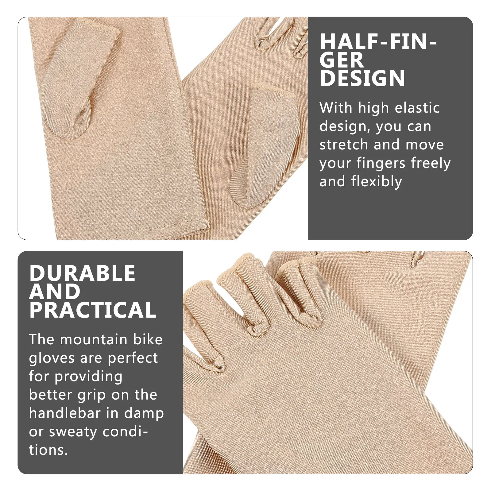 

1pcs Sun Protection Uv Hand Protection Gloves For Nails Finger Gloves Women Gray Two Fingers Breathable UV Proof Driving Cycling