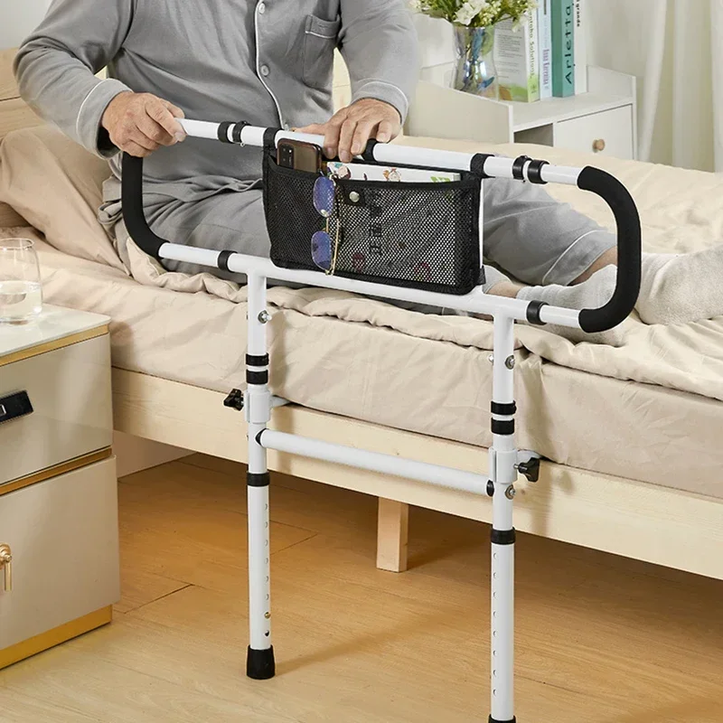 disabled handicap elderly seniors lightweight safety width motion light storage pocket height adjustable bed guard rail