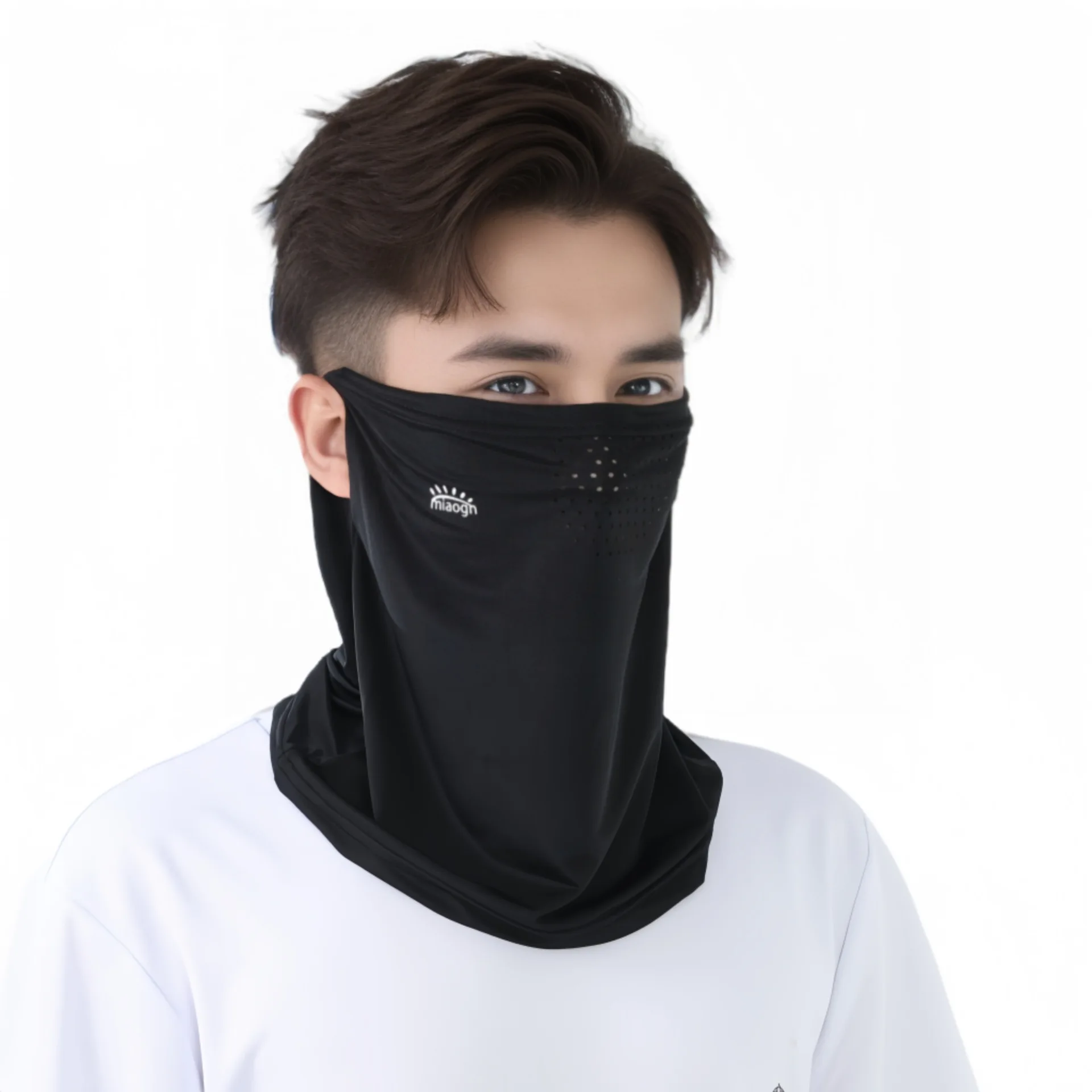

Men's Outdoor Cycling Scarf with Face Mask - Sun Protection Neck Gaiter, Summer Sports Balaclava for Sunscreen UV Defense