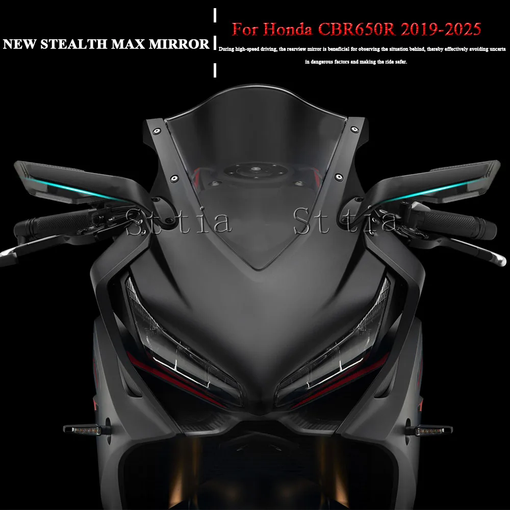 2025 CBR650R Rearview Mirror Motorcycle Invisible Rearview Mirror For Honda CBR 650R CBR650R 2019-2024 Aluminum Winglet Mirror