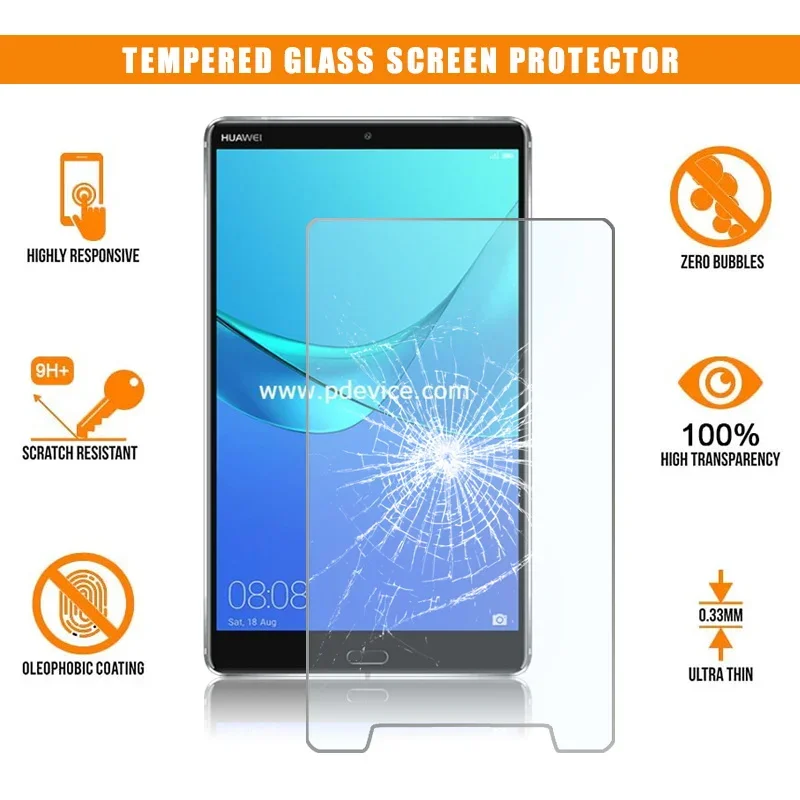 

Screen Protector for Huawei MediaPad M5 8 Wi-Fi Tablet Tempered Glass 9H Premium Anti-fingerprint Film Guard Cover