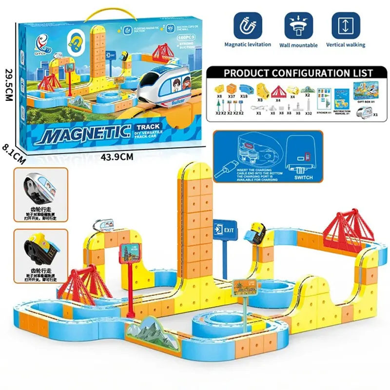 

DIY магнитный куб левитация трек поезд автомобиль строительные блоки электромагнитный высокоскоростной железнодорожный игрушечный автомобиль детский подарок