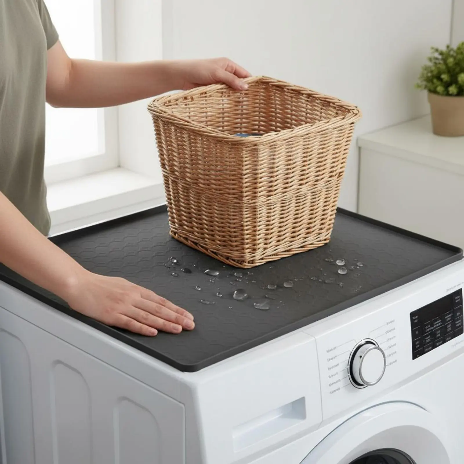 

Силиконовый коврик-поддон с приподнятыми бортиками для защиты пола от протечек, долговечный, для диспенсеров воды, многофункциональный