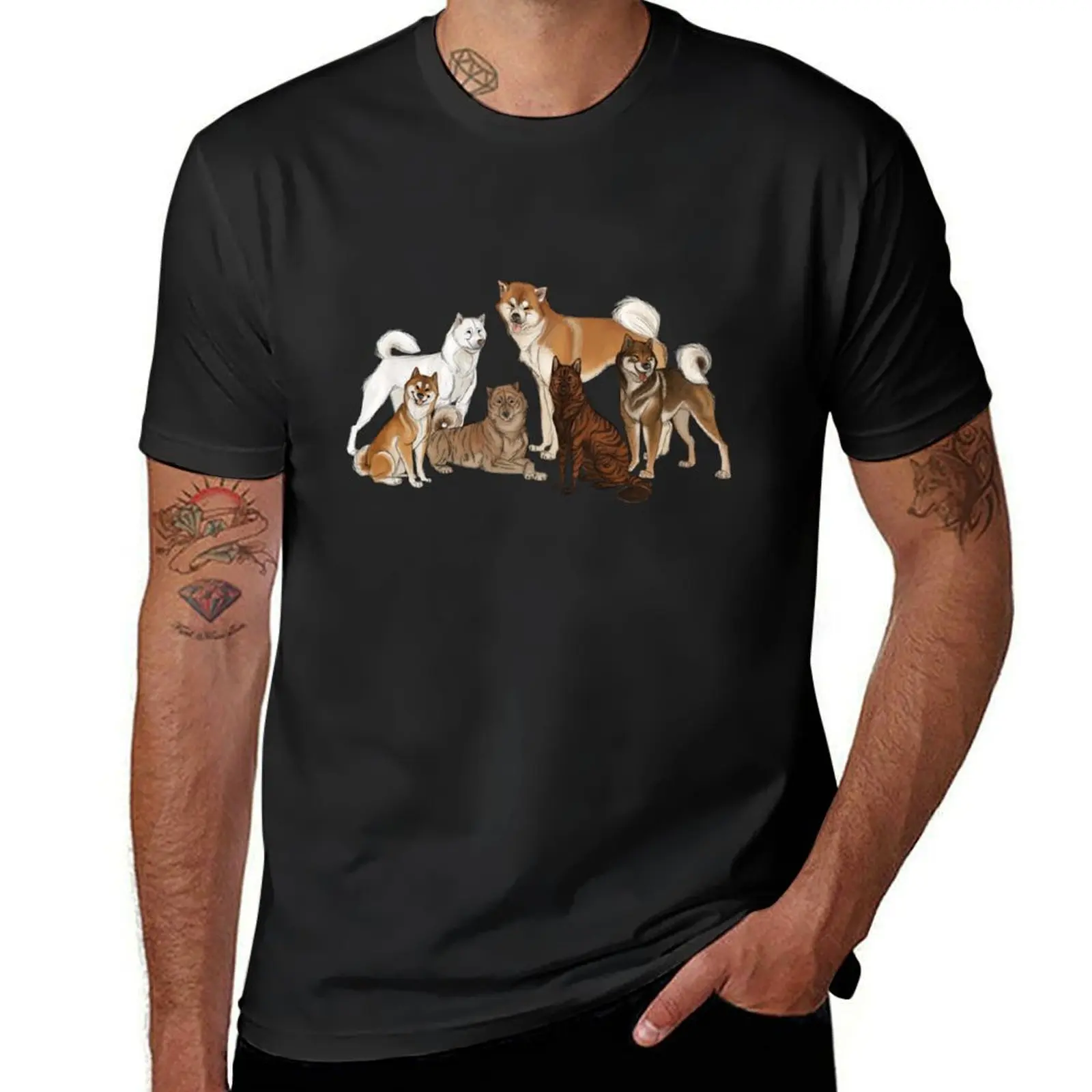 Nihon Ken Dogs T-Shirt oversizeds tops funny t shirts for men