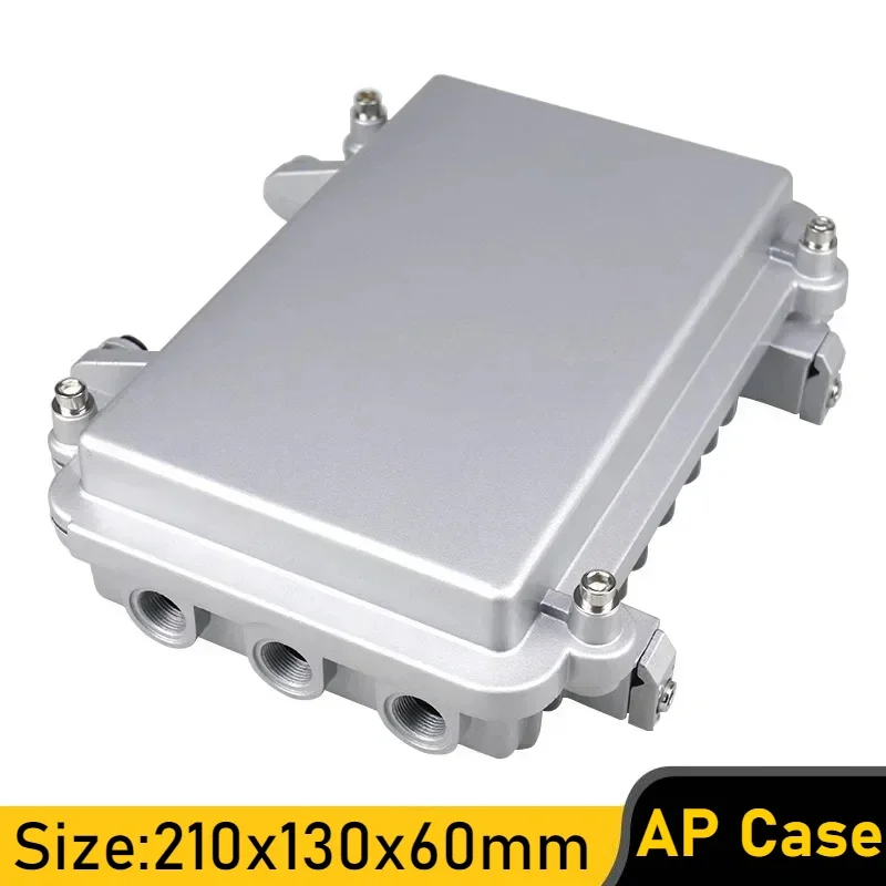 AP Case for Outdoor Long Range Communication Base Station Network Bridge Amplifier,Cast Aluminum Metal IP66 Waterproof Box