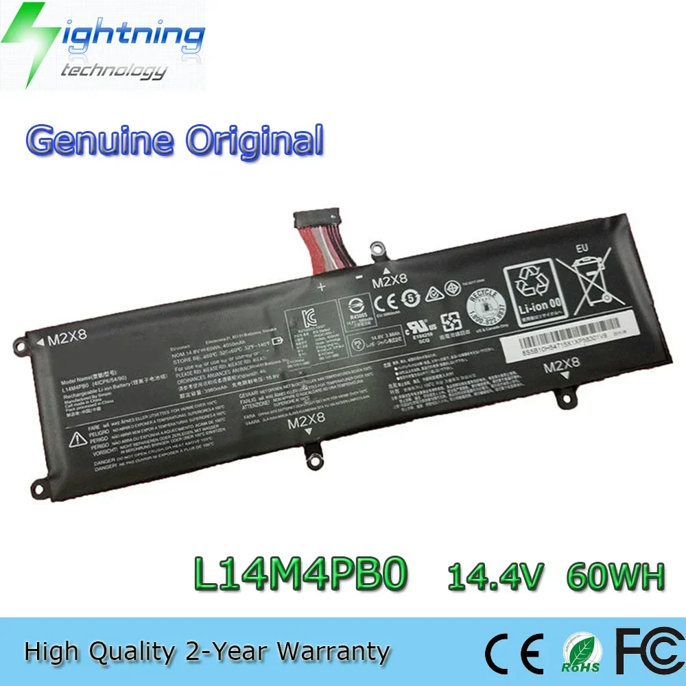 

Brand New Genuine Original L14M4PB0 14.4V 60Wh Laptop Battery for Lenovo Savior 14-ISK 15-ISK Rescuer 14ISK L14S4PB0 etc.