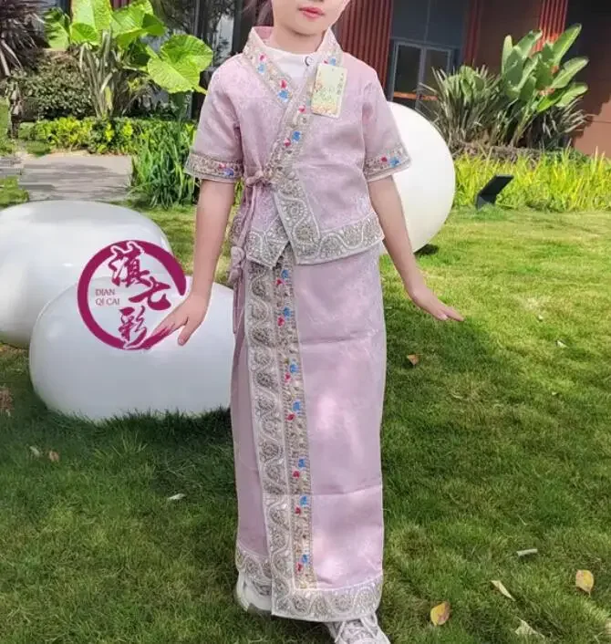 

Платье для девочек из Таиланда, летняя новая фестивальная детская традиция