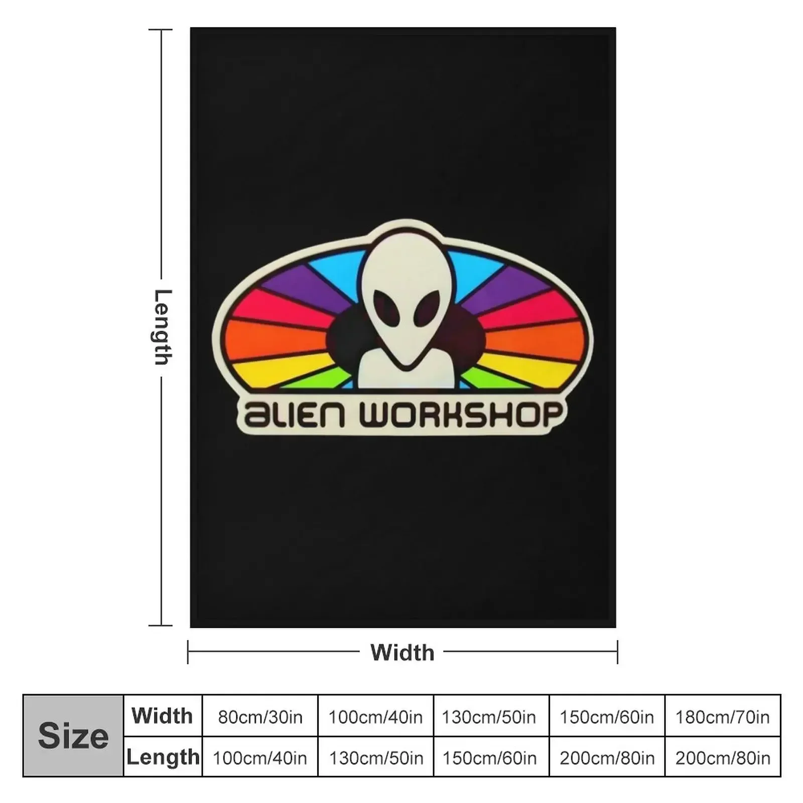 popular alien workshop colorful logo Essential Throw Blanket Summer Beddings For Baby For Sofa Thin Soft Beds Moving Blankets 2