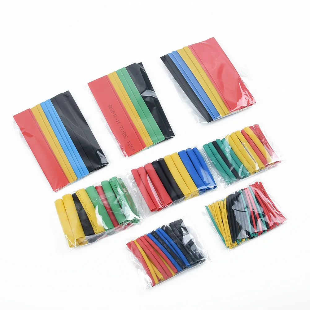 Tools Heat Shrink Tubing 164pcs Cable Cord Flame retardant Household Insulation PE Shrinkable Sleeve Tube Wrap