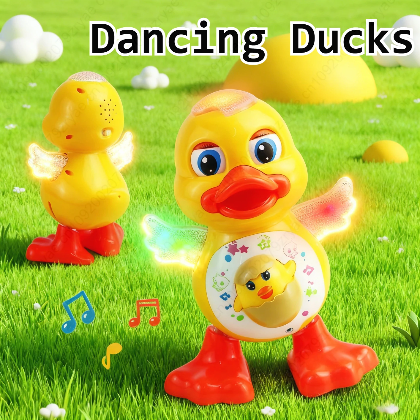 

Electric Dancing Duck Funny Blink Eyes Flashing Light Shake The Body Cute Musical Cartoon Animal Educational Toy Children Gift
