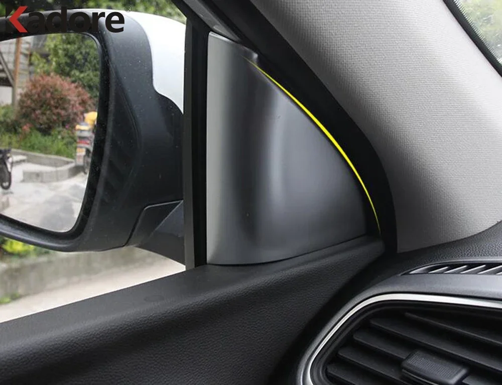 Front Triangle Cover Window A Pillar Trim Car Sticker Accessories For Renault Kadjar 2016 2017 2018 2019 2020 2021 2022 2023