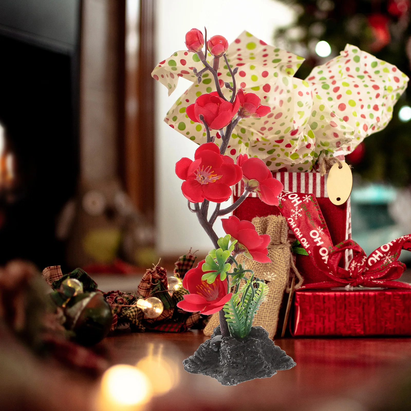 

2pcs Plum Blossom Dish Decoration Simulation For Sushi Plate Japanese Restaurant Supply Fake Flower Ornament Sashimi Serving