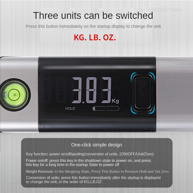 Xiaomi Portable Electronic Scale 50kg LCD Display Travel Mini Luggage Hook Scale High-precision Spring Scale Weighing Measure