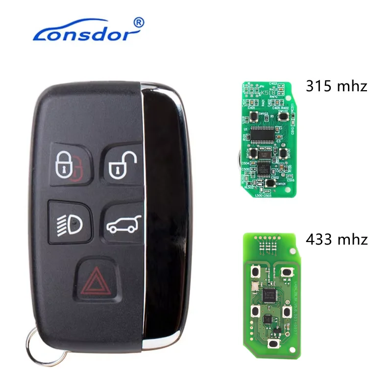 Lonsdor JLR Specific Smart Key for Land Rover /Jaguar 2015 to 2018 Year 5 Buttons 315MHz/433MHz work with K518ISE and K518S