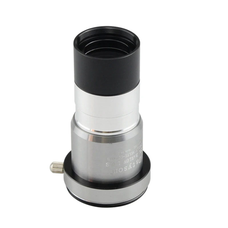 Datyson Astronomical Telescope Accessories 1.25 Inches Barlow Mirror 2X Multiplier Barlow Lens
