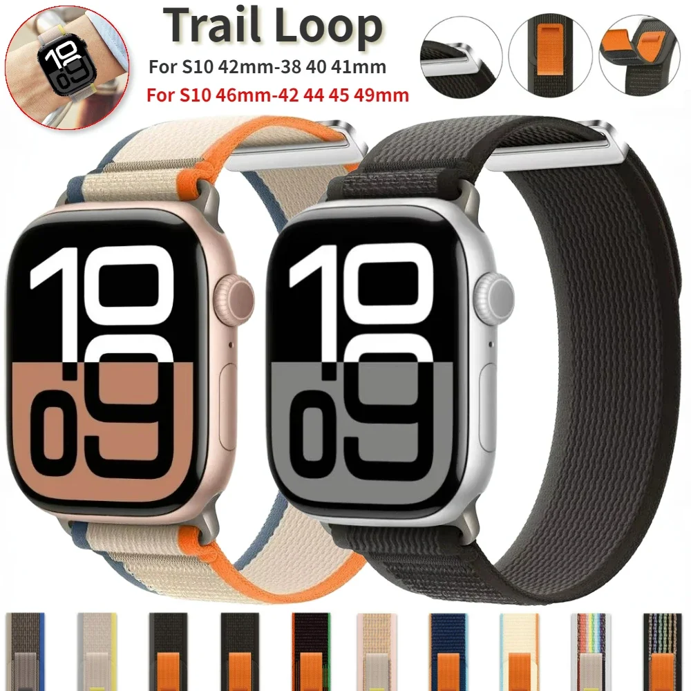 

Trail Loop Strap for Apple Watch band 10 46mm 42mm 9 8 7 45mm 41mm Ultra 49mm Nylon strap iWatch series 6 5 4 SE2 44mm 40mm Band