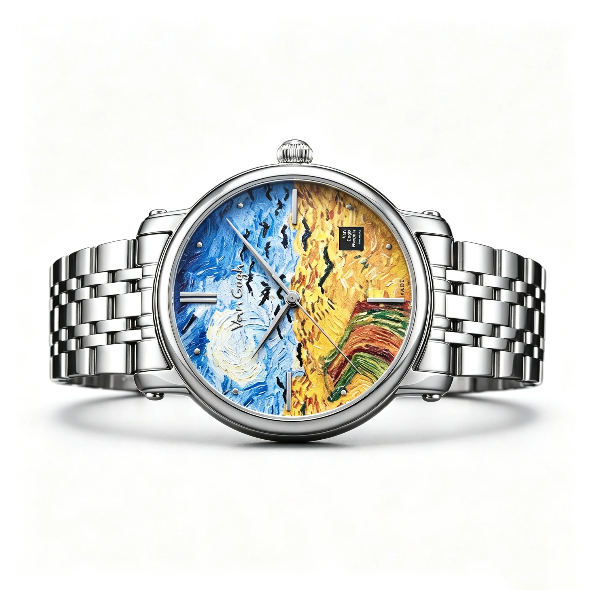 Van Gogh 2026 New Original Man Watch Waterproof Mesh Stainless Steel Band Fashion Sport Quartz Man Wristwatch