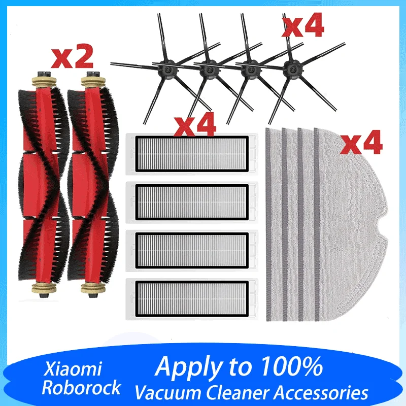 For Borock S5 S50 S502 Fırça S6 S6 fırça kapağı saf E4 1S sdjsd01rr fırça Mops Hepa filtreler robotlu süpürge evrensel tekerlek