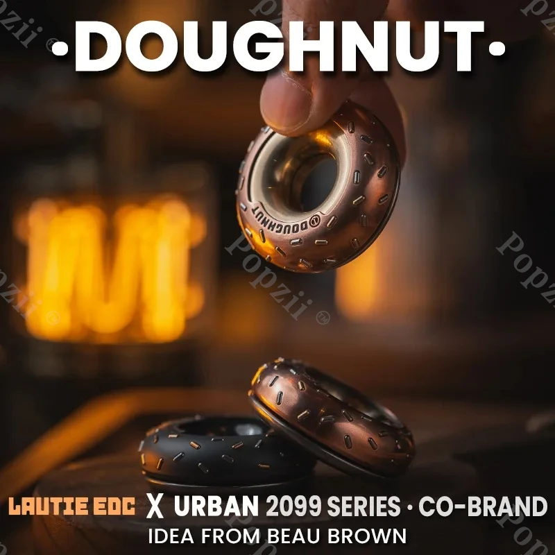 LAUTIE X URBAN EDC Co Branded Doughnut Fidget Spinner Fingertip Gyro Adults Stress Relief Toy Office Stress Relief Gadgets