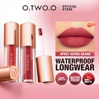 O.TWO.O-pintalabios mate, tinte de labios 24H, bloqueo de Color, Ultra duradero, resistente al agua, a prueba de transferencia, satinado brillante, maquillaje de esmalte de labios