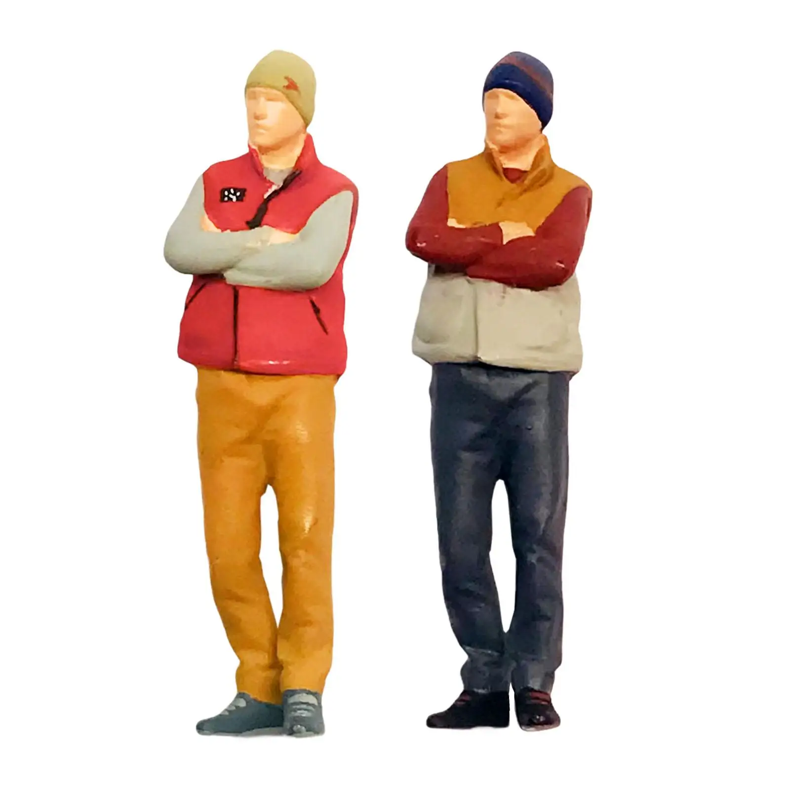 

1:64 Boy Figure Model, Painted Figure Realistic Tiny People Model Resin for Fairy Garden, Sand Train, Station Layout