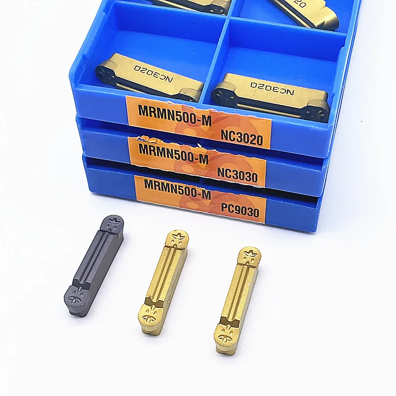 Lâmina de corte com fenda para aço inoxidável, Ferramenta Torno CNC, Inserção de carboneto, MRMN200 G MRMN300 M MRMN500 M NC3020 NC3030 PC9030