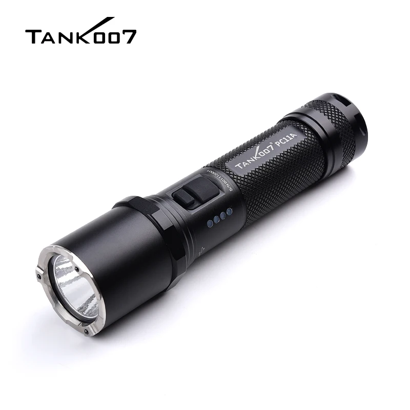 TANK007 PC11A Rechargeable LED Flashlight 18650 Battery Durable Waterproof Outdoor Camping Searching Torch Powerful Light
