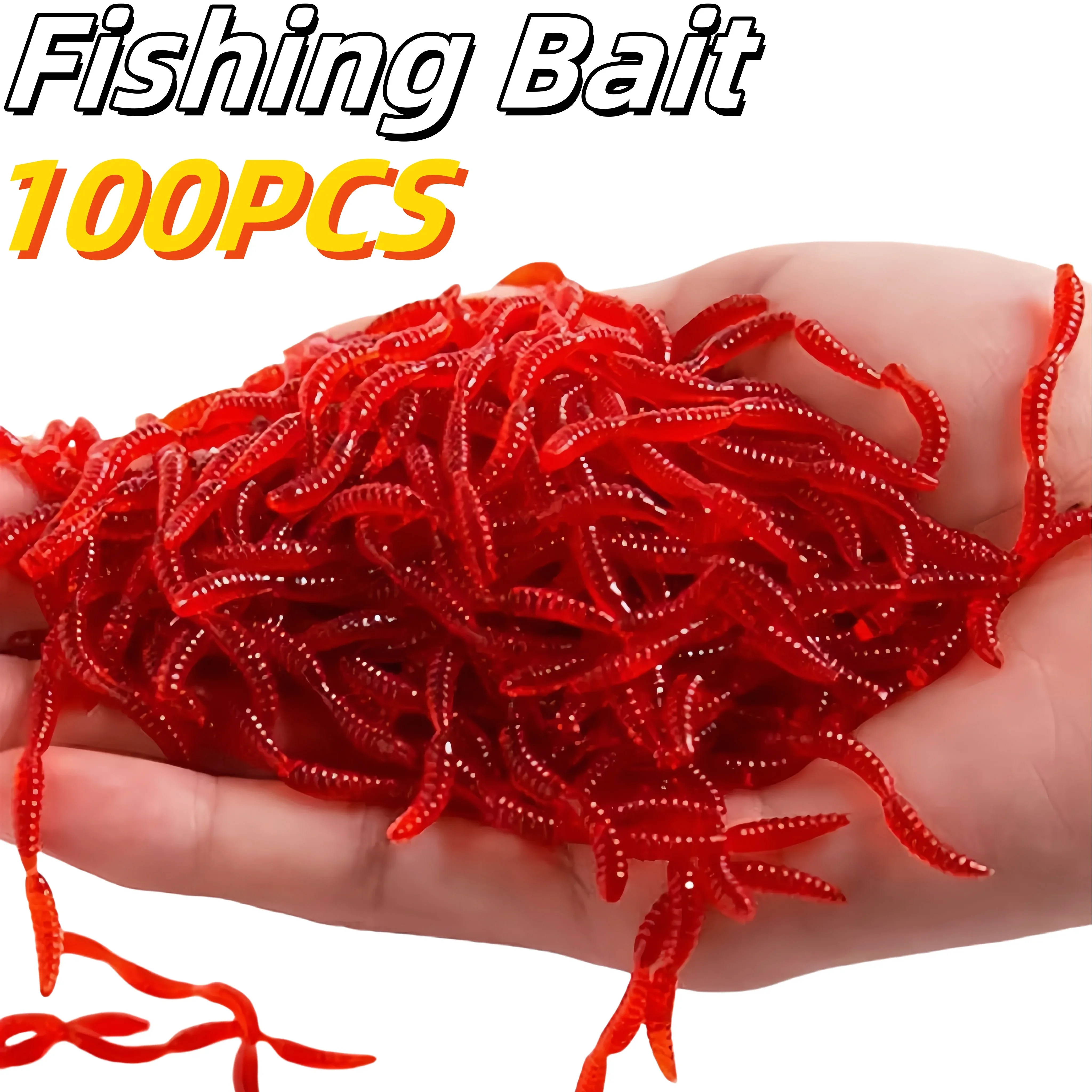 Soft Fishing Lures Swimbait Bass Bream Bloodworm Fishing Earthworm Worm Rubber Red Worms Baits Fishy Smell Realistic Tackle